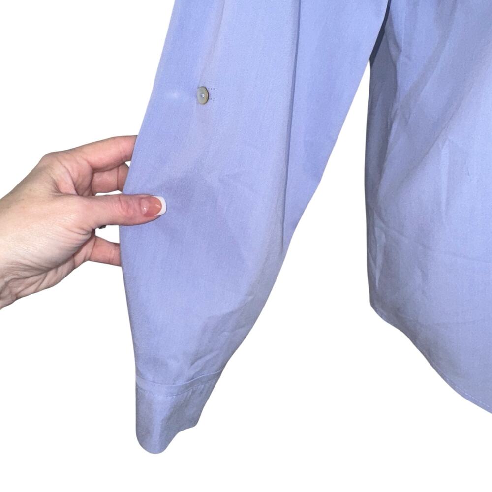 Chico’s  Button Up Tunic w/Roll tab sleeves Sz L (Chico’s Sz 2) in Lilac - Picture 2 of 10